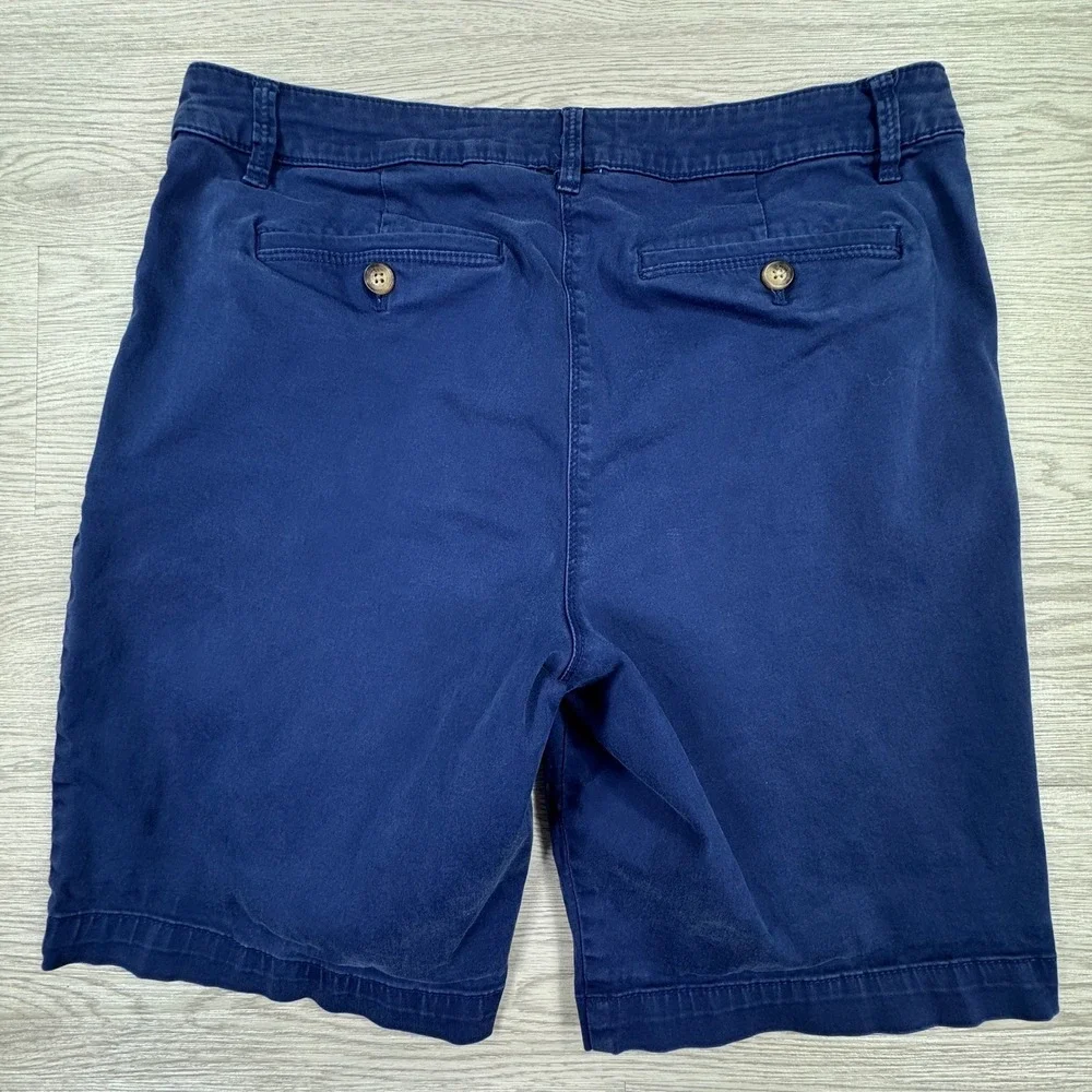 Tommy Bahama Women's Boracay Chino Shorts Island Navy 12 Cotton Stretch Pocket